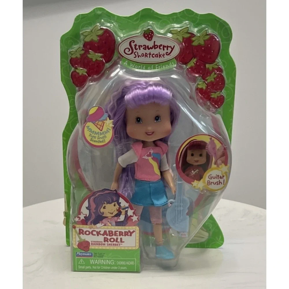 Strawberry Shortcake Rockaberry Roll Rainbow Sherbet Playmates 2008 NIB
